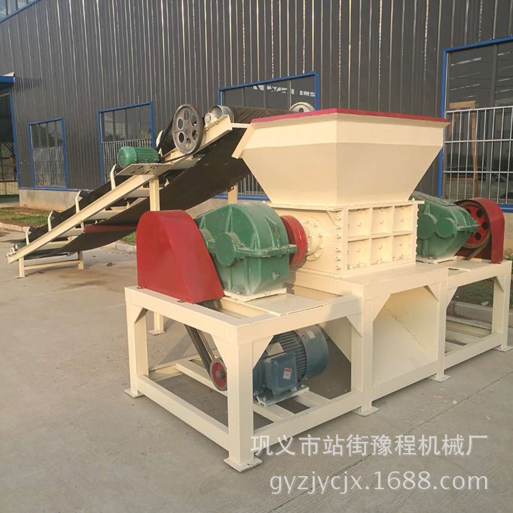 大型pe管材模板撕裂機 剪切式金屬撕碎機800型雙軸易拉罐撕破機