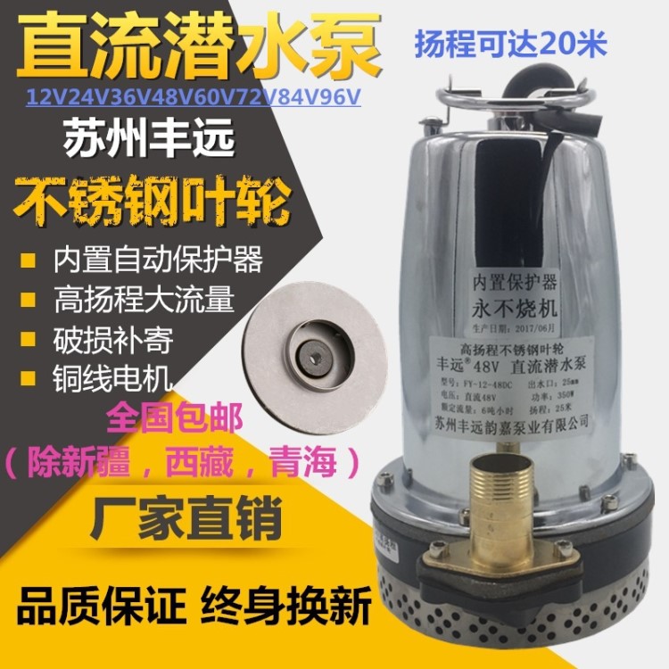 抽水泵12v24V水泵電瓶微型小水泵直流高壓洗車車載潛水泵高揚(yáng)程