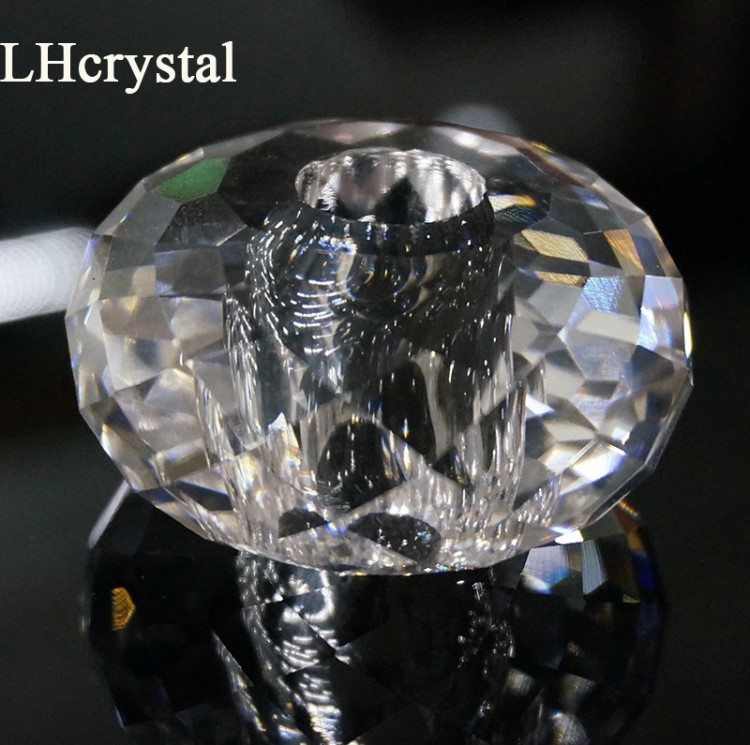 算盤子水晶 K9仿玻璃球 蠟燭燈 門簾 臺燈配件 廠家 中孔