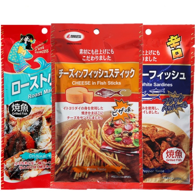 泰國(guó)零食品 馬魯斯 披薩味黑胡椒烤小魚仔即食小魚干小吃零食