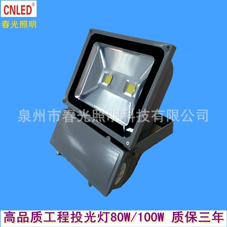 高亮化工程 LED投光燈80W100W球場(chǎng)廣場(chǎng)射燈建筑物投光燈