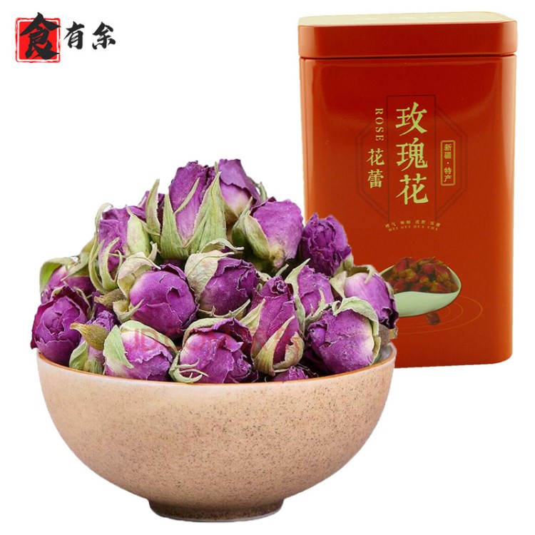 新疆和田玫瑰花茶葉110g/罐 玫瑰干花 新疆產(chǎn)地批發(fā)散裝罐裝