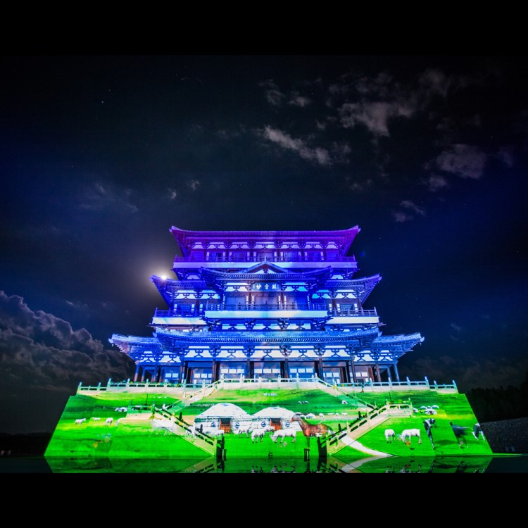 3d建筑投影 城墻投影 墻體投影 外墻投影 景觀投影一站式服務商