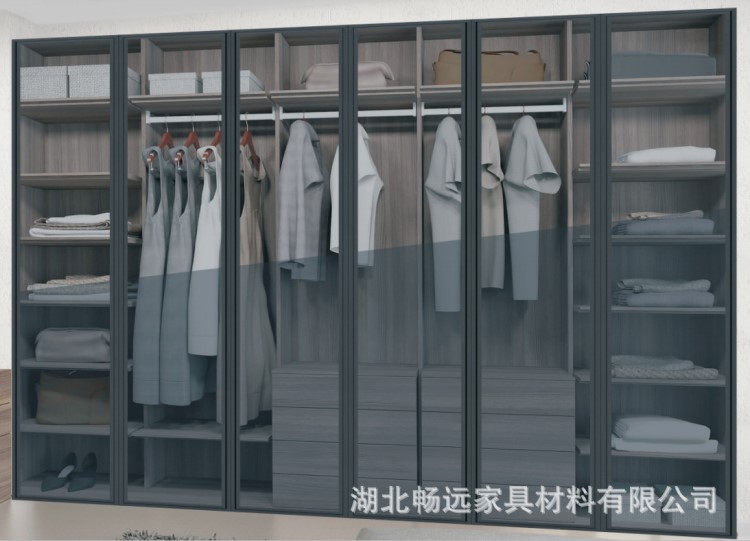 定制衣柜門板；定制櫥柜門板；輕奢極簡(jiǎn)系列；極簡(jiǎn)45鋁框玻璃門
