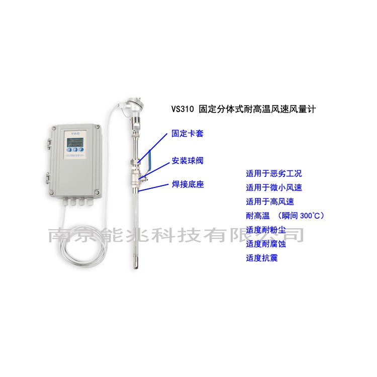 耐高温高精度在线风速仪，管道风速仪，风速计，风量计，风量仪