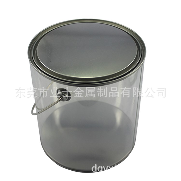 馬口鐵PET透明桶 帶提手糖果桶 環保 可過歐標 可印刷