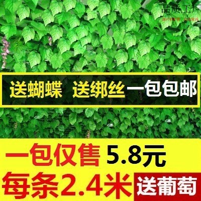 包排水管子的裝飾葉空調(diào)電線煤氣下水管道遮擋美化仿綠葉藤條