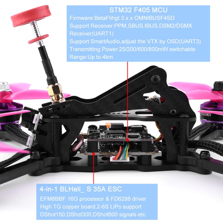 跨境電商爆款FPV穿越機5.8G無人機輕量級競速整機215MM遙控飛機