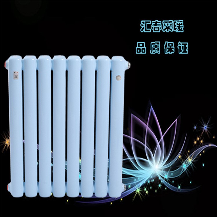 生產廠家 低碳鋼制二柱散熱器 工業型暖氣片 煤改電專用散熱器