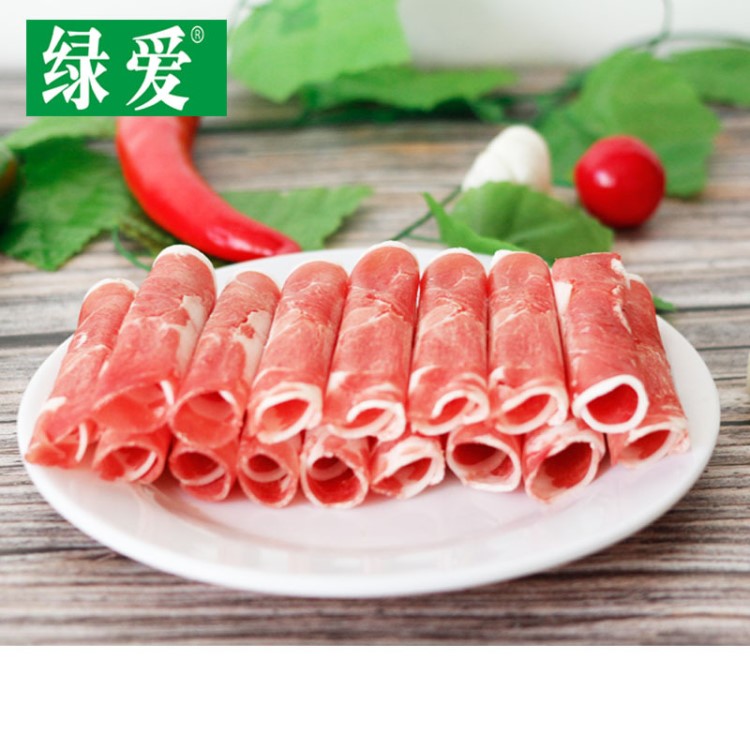 羊肉片綠愛(ài)內(nèi)蒙古錫林郭勒錫盟草原卷涮火鍋食材清真新鮮生鮮批發(fā)