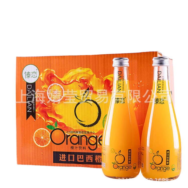 傣戀DAILIAN橙汁飲料ORANGE含巴西橙鮮果榨取汁330ml*12瓶