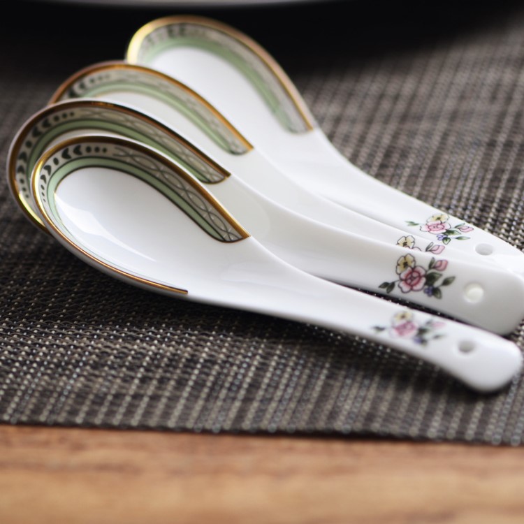 唐山小調(diào)羹小湯匙小湯勺小勺子喝粥勺骨質(zhì)瓷餐具家用骨瓷陶瓷無鉛