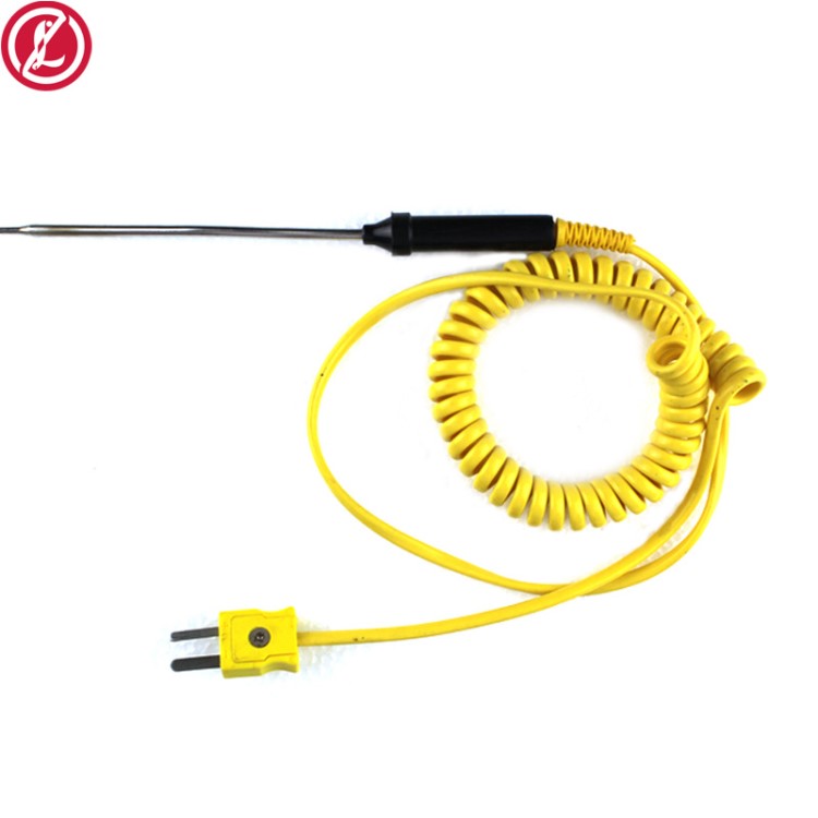鎧裝104熱電偶 手持簡易式黑手柄黃插頭快速熱電偶 上海飛龍儀表