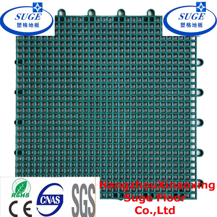 杭州高校排球场建造铺设 塑格拼装运动地板 新型材料