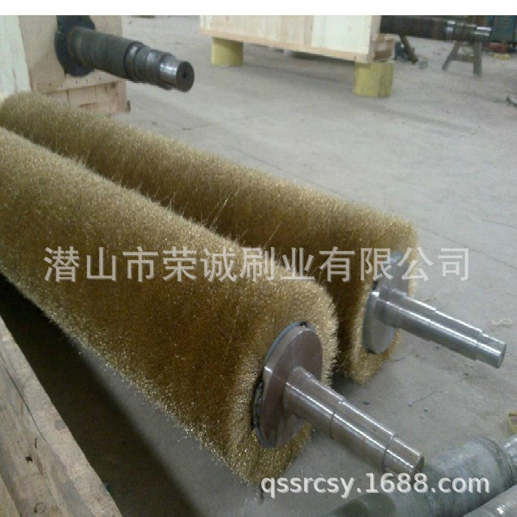 廠家供應滾筒毛刷輥 拋光毛刷輥彈簧毛刷輥鋼絲毛刷輥掃雪毛刷輥