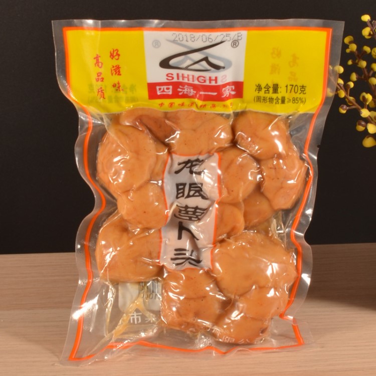 批发四海一家龙眼萝卜头开袋即食拌饭休闲下饭菜170克*20袋装小菜