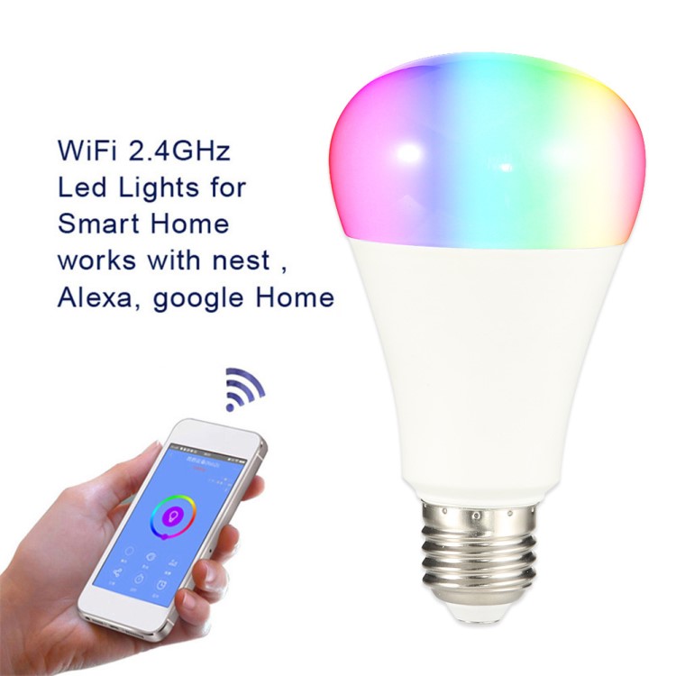 爆款A(yù)lexa語音智能燈泡led wifi手機(jī)遠(yuǎn)程控制節(jié)能調(diào)光球泡燈