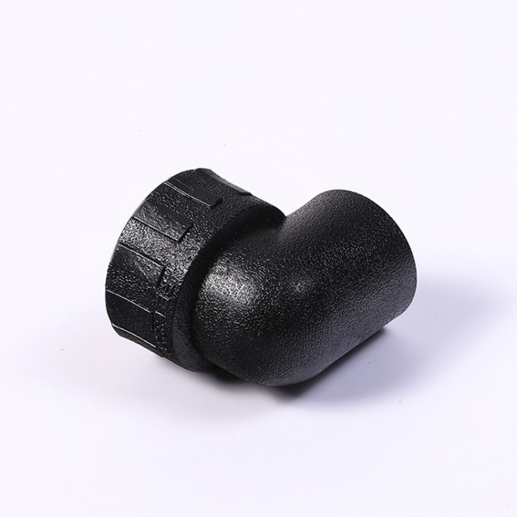 水管內(nèi)絲彎頭 黑色90度承接式彎管加工PE管件批發(fā) 內(nèi)絲90度彎頭
