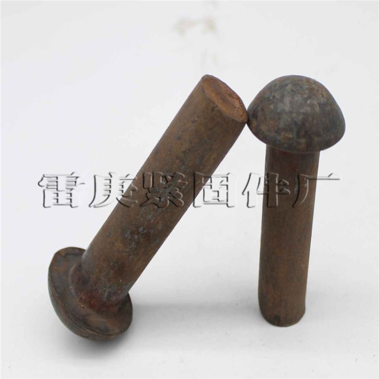 蘑菇頭半圓頭鉚釘銷子平頭沉頭實心鐵鉚釘鋁鉚釘加工定制廠家