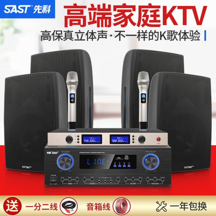 SAST/先科 K250中小型會(huì)議室掛墻音響 家用卡拉OK套裝家庭ktv