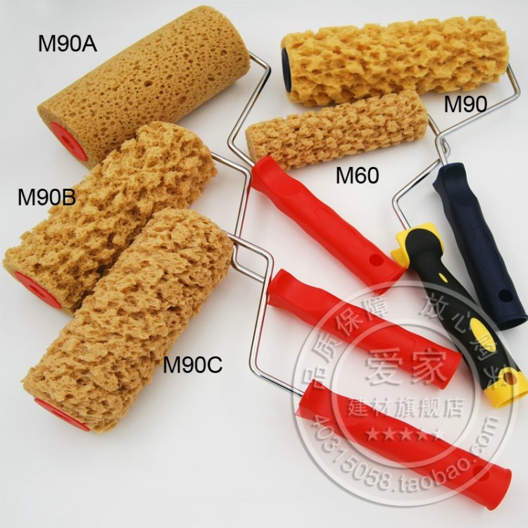 仿海綿棉工具刷藝術(shù)工具材質(zhì)漆海藻工具幻彩滾筒三色珠光液體壁紙