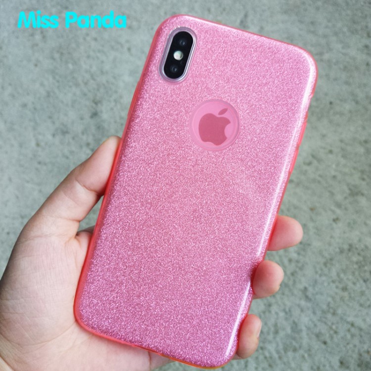 三合一闪粉手机壳iphonex闪粉软壳 iphone8超薄手机套 8p手机配件