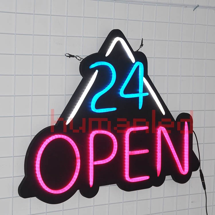 LED OPEN廣告牌制作 服裝店24小時營業(yè)led字母發(fā)光字標識牌