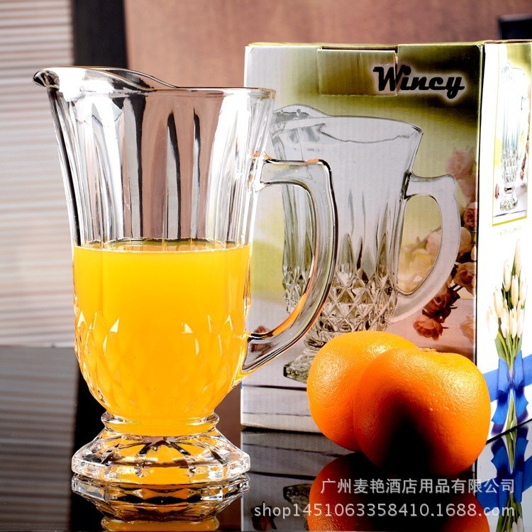 鉆石玻璃壺冷水壺酒店KTV啤酒扎壺果汁壺飲料壺水具套裝醒酒器