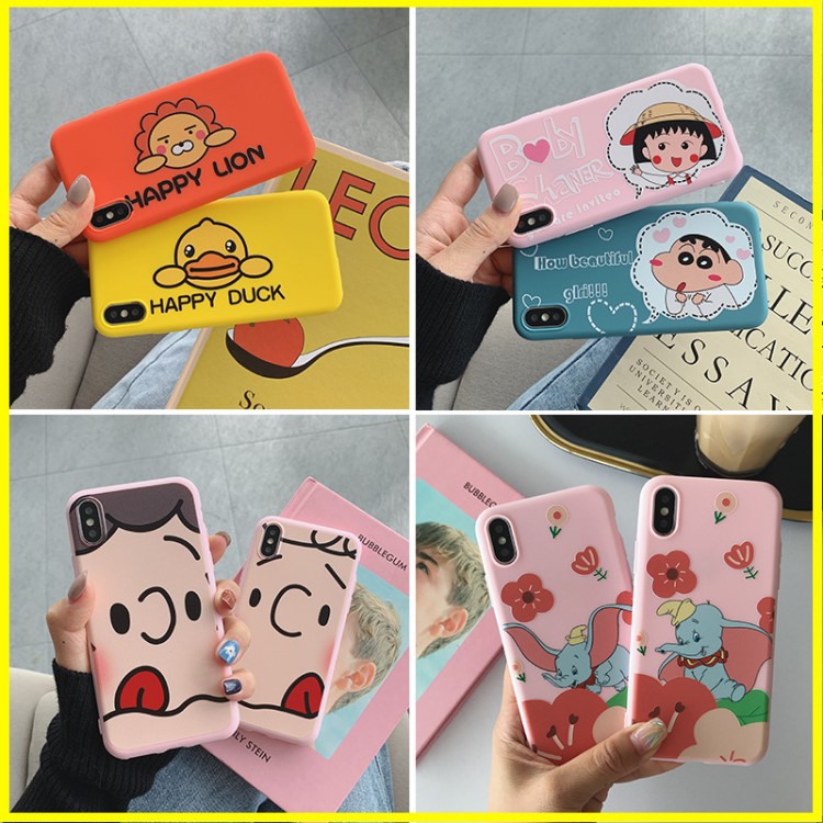 卡通可愛小清新華為p30手機(jī)殼浮雕適用蘋果11pro情侶款硅膠保護(hù)套