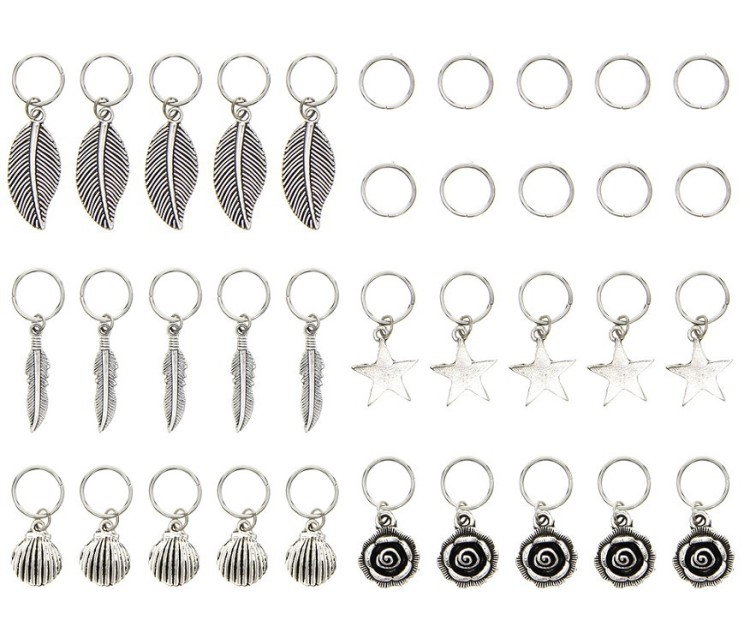 廠家直銷 發扣休閑發夾 金屬圓扣小辮頭飾 樹葉 星星發飾 diy發夾