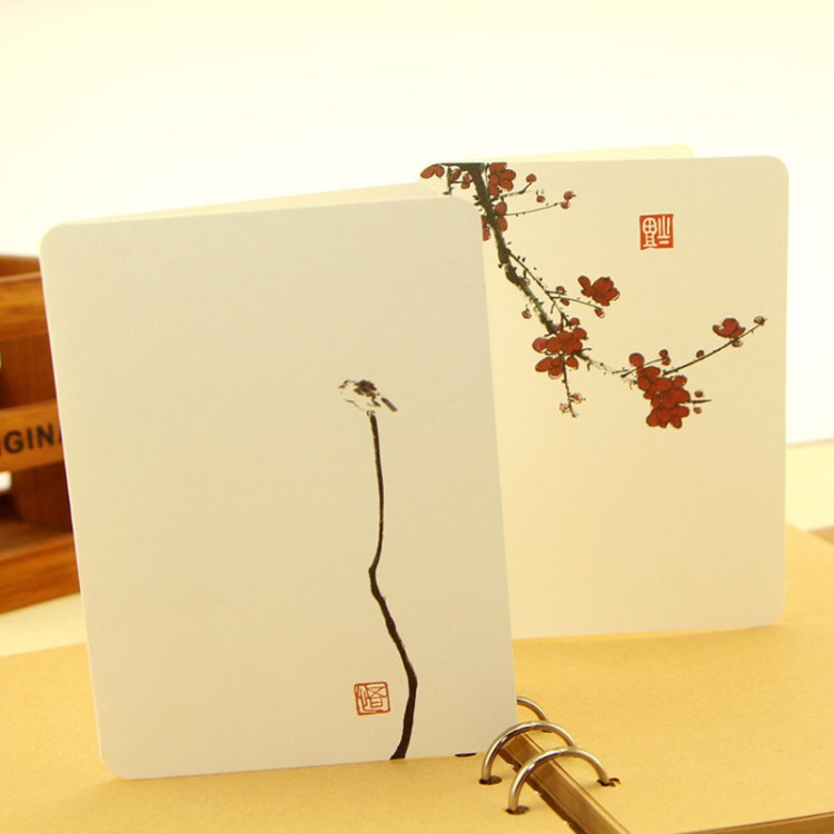 中國風創(chuàng)意簡約古典賀卡禮品卡祝福留言折疊卡片節(jié)日元旦新年賀卡
