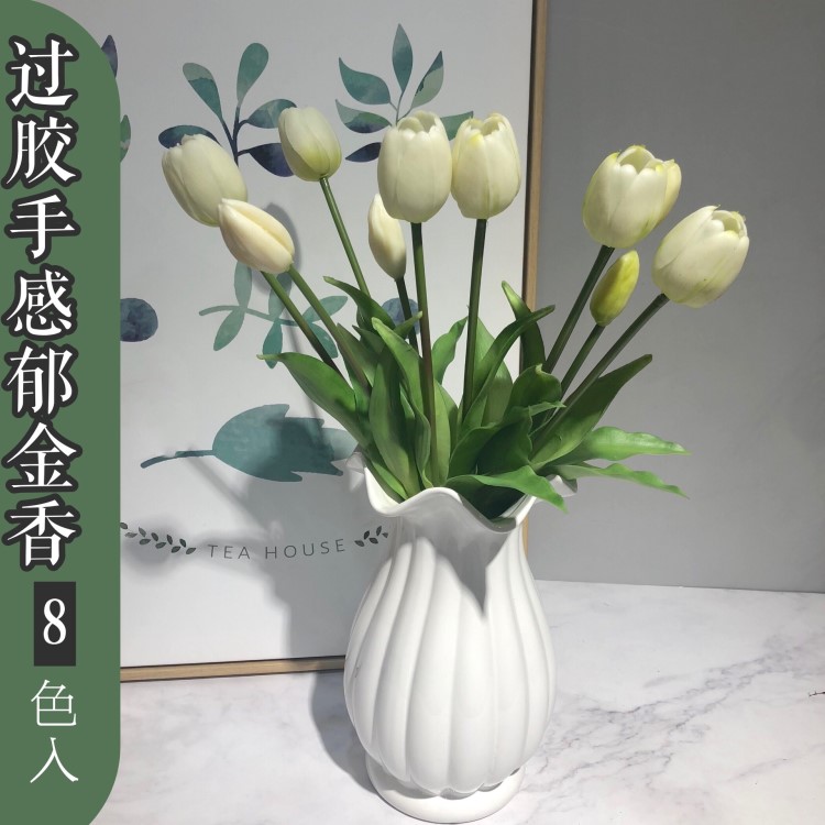 仿真过胶手感郁金香手札郁金香花束 出口荷兰郁金香手捧花束