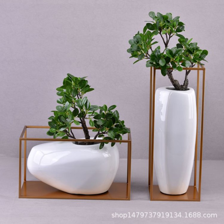 新中式仿真花榕樹(shù)擺設(shè)客廳家居植物裝飾品綠植盆景辦公室花瓶擺件