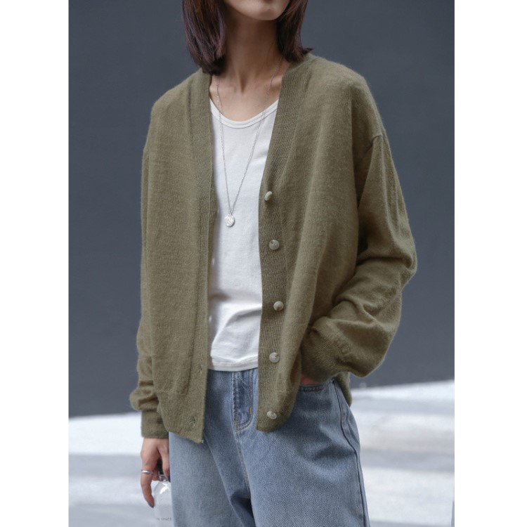 針織開衫女2019秋款韓版上衣V領薄款百搭針織開衫小外套批發6773