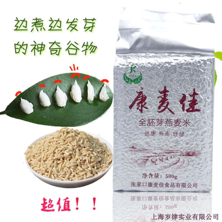 精品糧源】新品內(nèi)蒙全燕麥胚芽米無(wú)蔗糖破壁去芒發(fā)芽500g真空