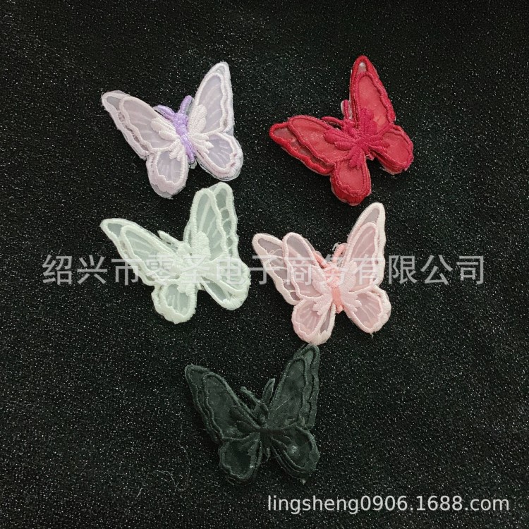 立體手工蝴蝶胸針胸花刺繡unif風仙女發(fā)夾