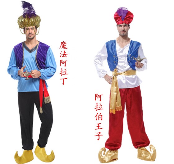 萬圣節(jié)兒童服裝沙特阿拉伯子服裝阿拉丁神話衣服阿拉丁神燈