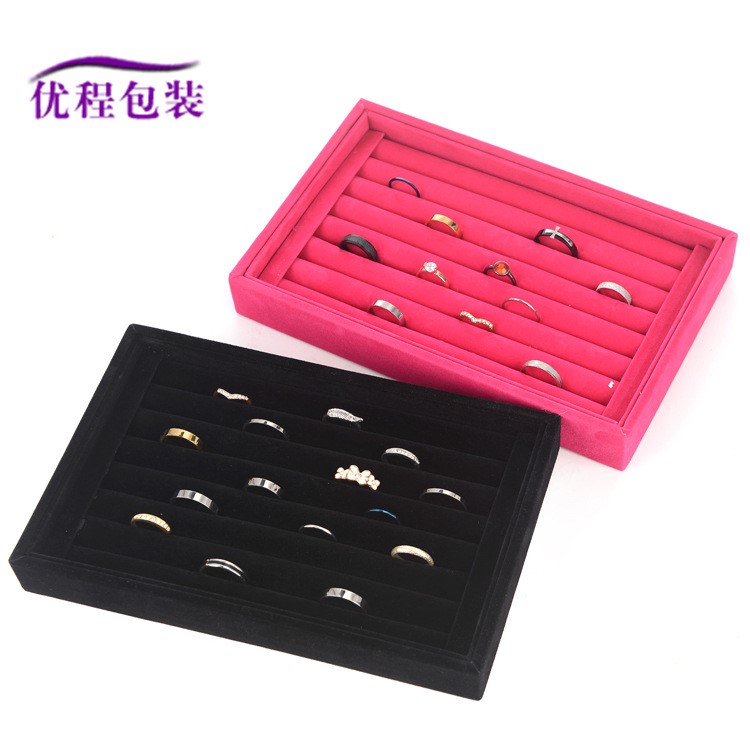 現(xiàn)貨批發(fā)全絨戒指盤耳釘戒指展示托盤首飾盤珠寶飾品盤首飾盒