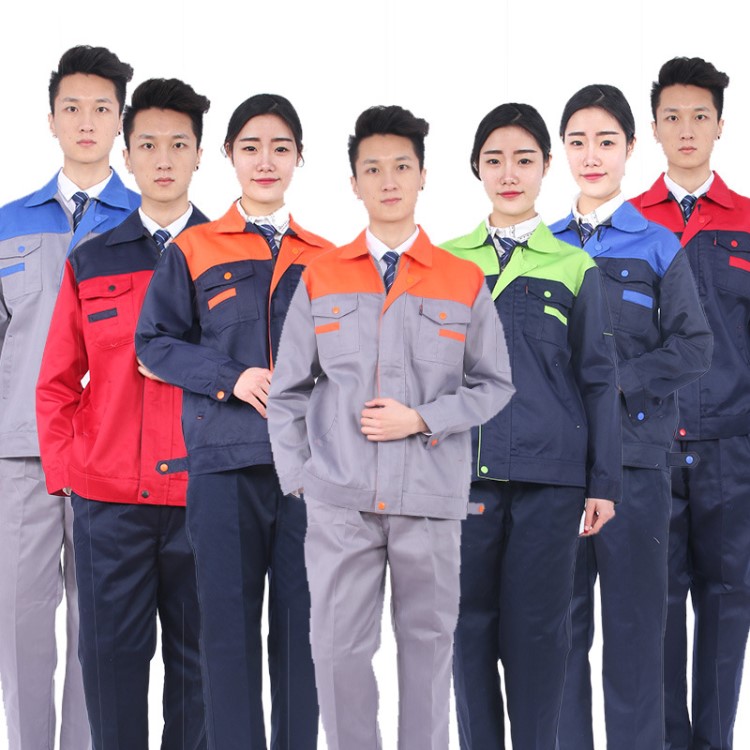 廠家直銷批發定做工程服工裝廠服長袖春秋勞保工作服車間汽修服