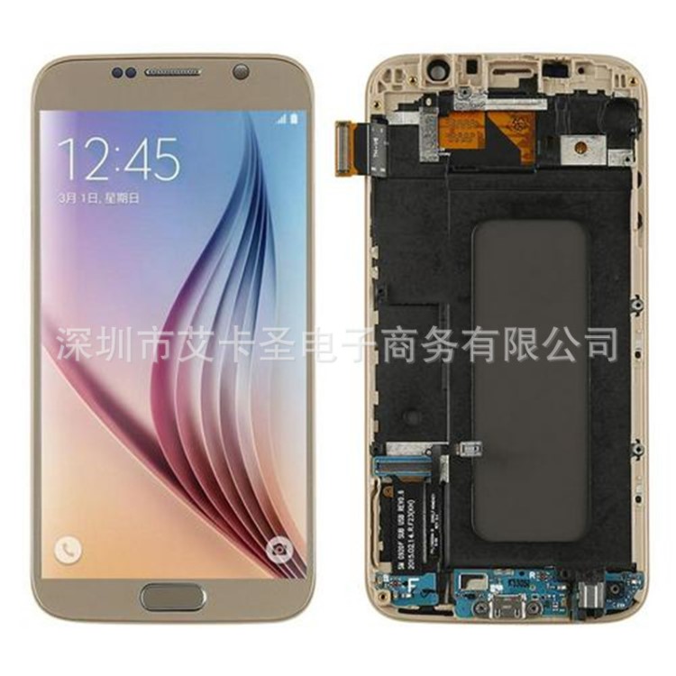 適用三星S6屏幕總成手機S6直面G920屏幕LCD顯示屏內屏總成TFT可調