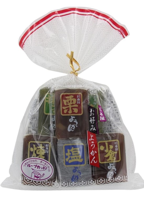 日本杉本屋三色什錦羊羹紅豆抹茶羊羹傳統(tǒng)糕點(diǎn)零食360g