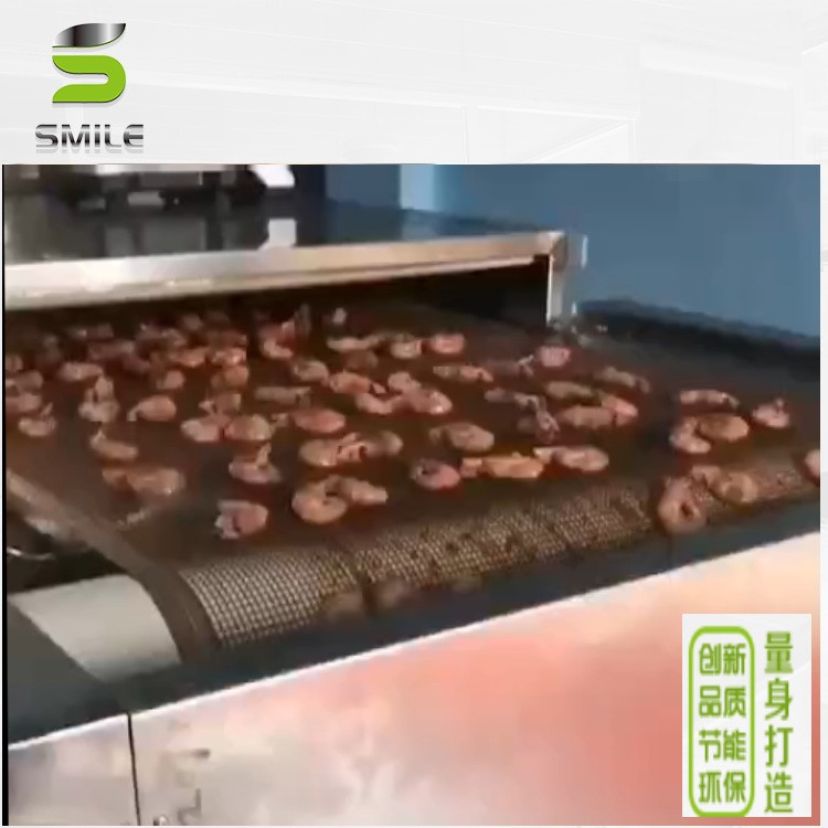 大連大蝦微波烘烤殺菌設備一體機的價格 微波烤蝦殺菌機廠家