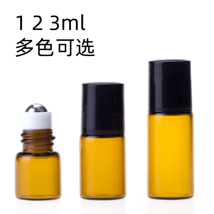 1ml滾珠瓶 2ML走珠瓶 茶色精油瓶 玻璃走珠瓶分裝瓶 現(xiàn)貨彩色