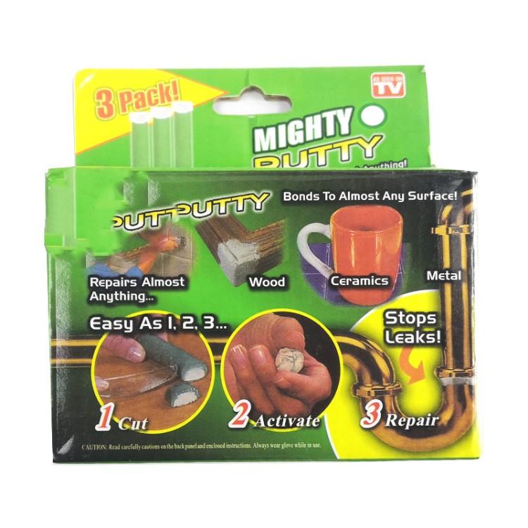  强力泥胶 Mighty Putty 胶粘剂胶多功能缝隙补漏树脂胶