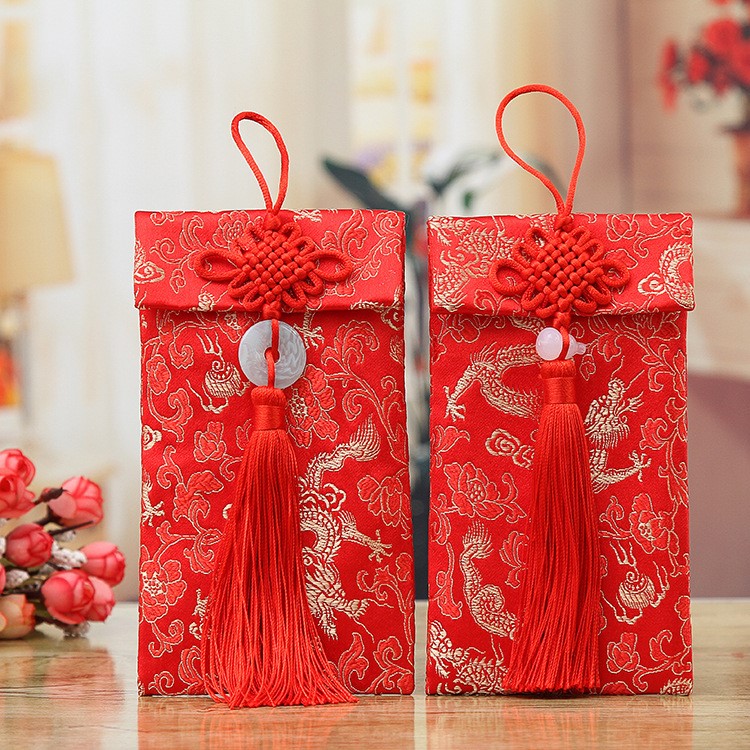 婚慶用品 結(jié)婚回禮無紡布利是封創(chuàng)意布包 錦緞紅包 萬元紅包