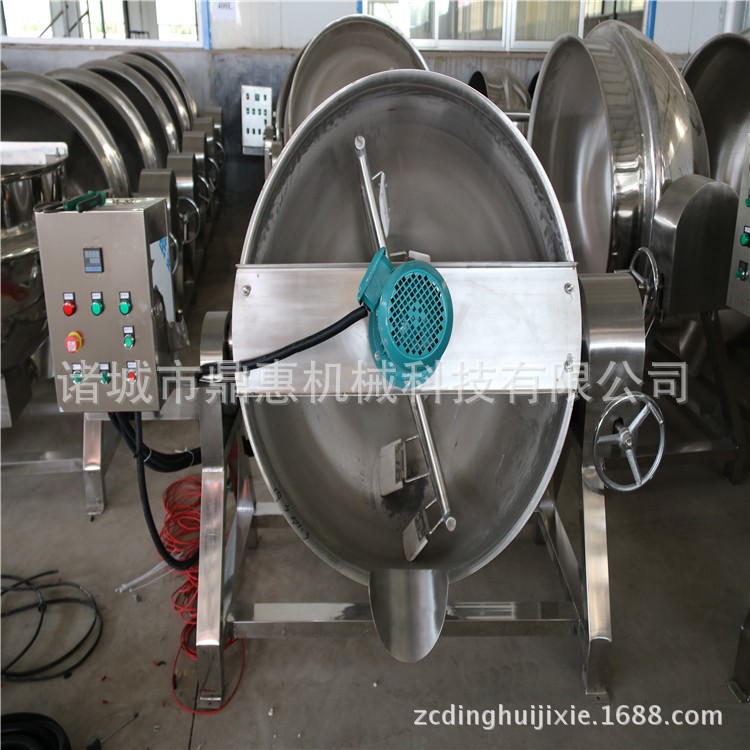 立式夾層鍋全自動商用廚電200L半鋼夾層鍋燃氣加熱