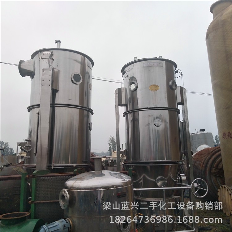 二手中間體沸騰干燥一體機(jī) 速溶顆粒果凍 結(jié)晶顆粒高速沸騰干燥機(jī)
