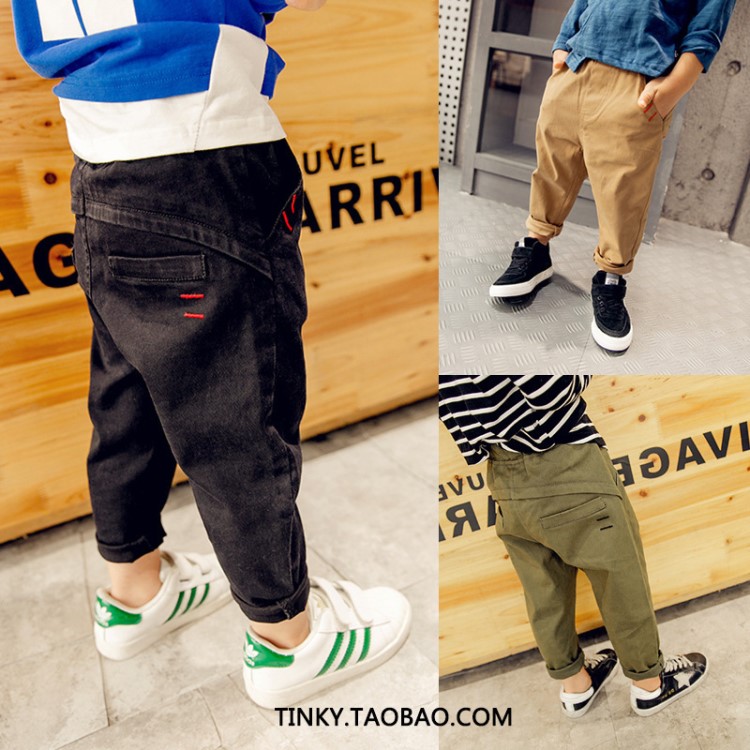 原版一件代發(fā)童裝2019年春季新款童褲子兒童休閑褲長(zhǎng)褲男童小腳褲