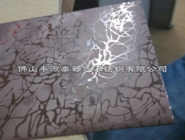 304不銹鋼古銅色亂紋線條蝕刻板加工 真空鍍古銅蝕刻板定制