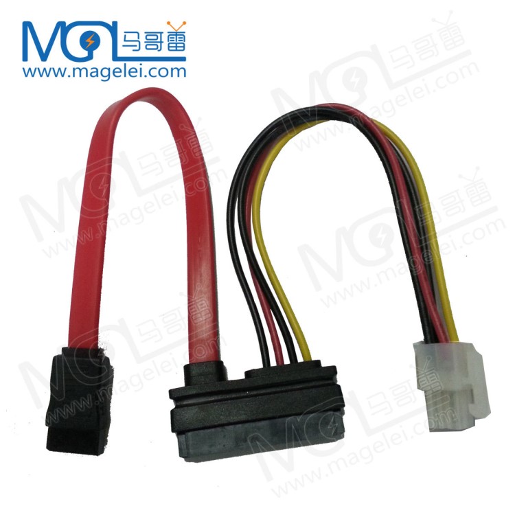 SATA22P转7p+4p硬盘线 SATA光驱数据线 IDE电源线 SATA7+15p